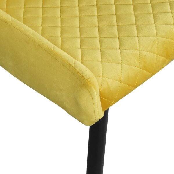 Fabric Yellow Dining Chair-2