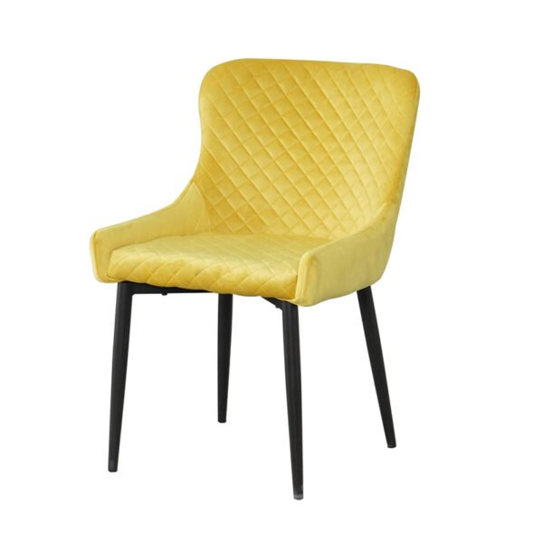 Fabric Yellow Dining Chair
