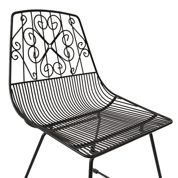 Nordic Hollow Wire Dining Chair For Outdoor-4