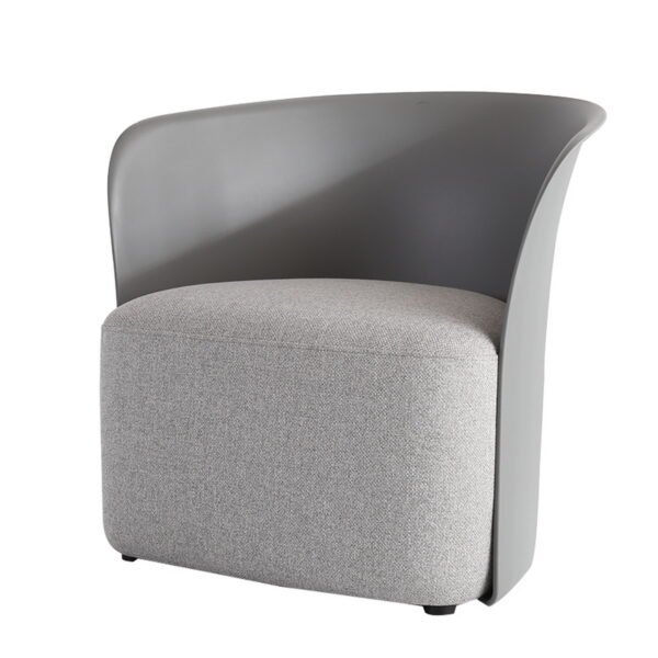 latest plastic shell fabric upholstery single sofa chair-1