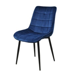 Scandinavian Elegant Velvet High Back Armless Dining Chair-1