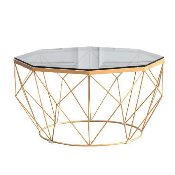 Nordic Simple Tempered Glass Round Small Coffee Table-1