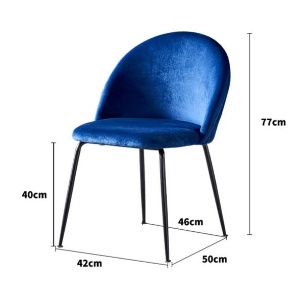 New Design Velvet Back Dining Chair With Metal Legs-4
