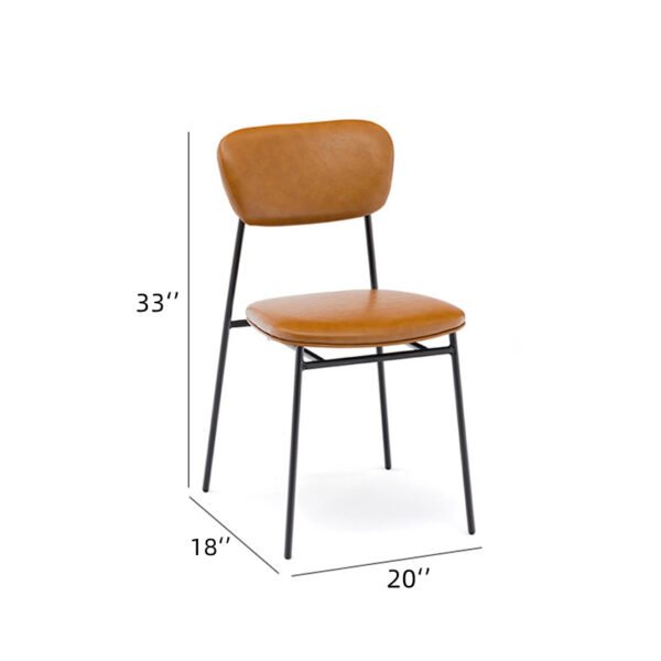 American Style Design High Quality Steel Leg Dining Chair-4