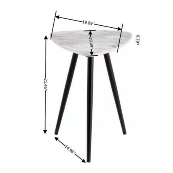 Modern Marble Lrregular Shape Coffee Table With Metal Legs-4